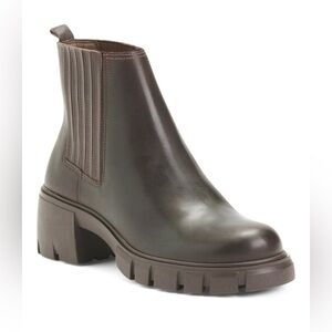 Steve Madden Women’s Rankel Brown Leather Lug Boots Size 10 NIB